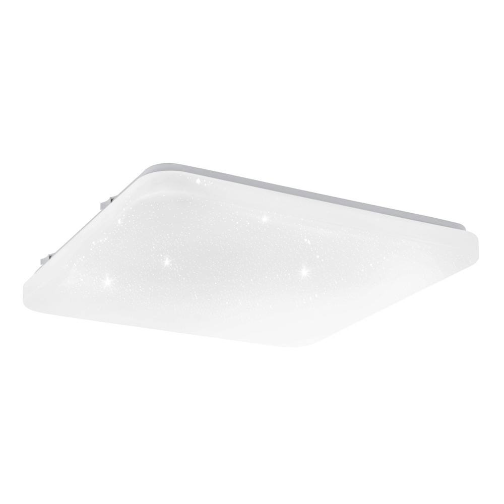 Eglo PlafondlampFrania-Ip vierkant 33cm wit kristaleffect - 902078
